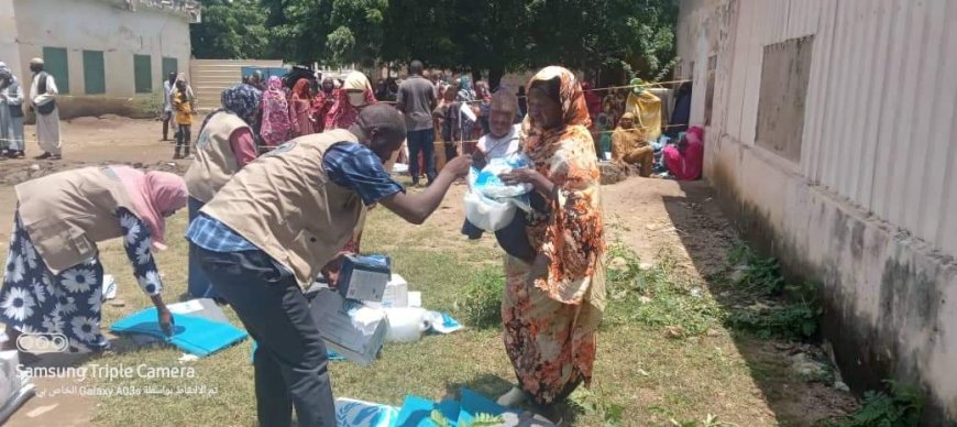 المنظمة السودانية للإغاثة والإنعاش تقدم مساعدات إنسانية للنازحين في محلية المفازة