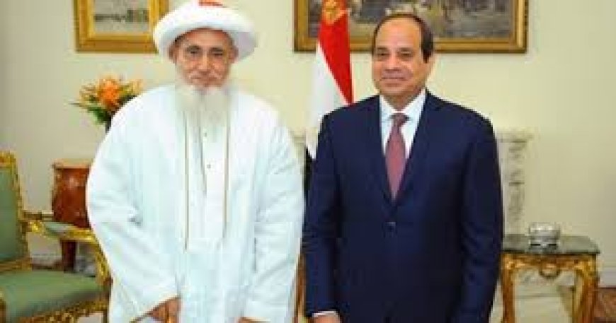 الرئيس المصري يستقبل سلطان طائفة البهرة الهندية ويشيد بدورها في ترميم المواقع الدينية