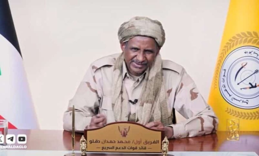 حميدتي يلوح بشن هجوم على الأبيض والولاية الشمالية ويجدد اتهاماته لمصر بدعم الجيش السوداني