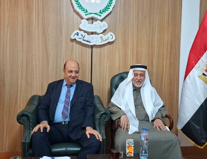 محمد سويدات مدير مكتب مؤسسة رسالة السلام بالسعودية يزور مقر المؤسسة بالقاهرة