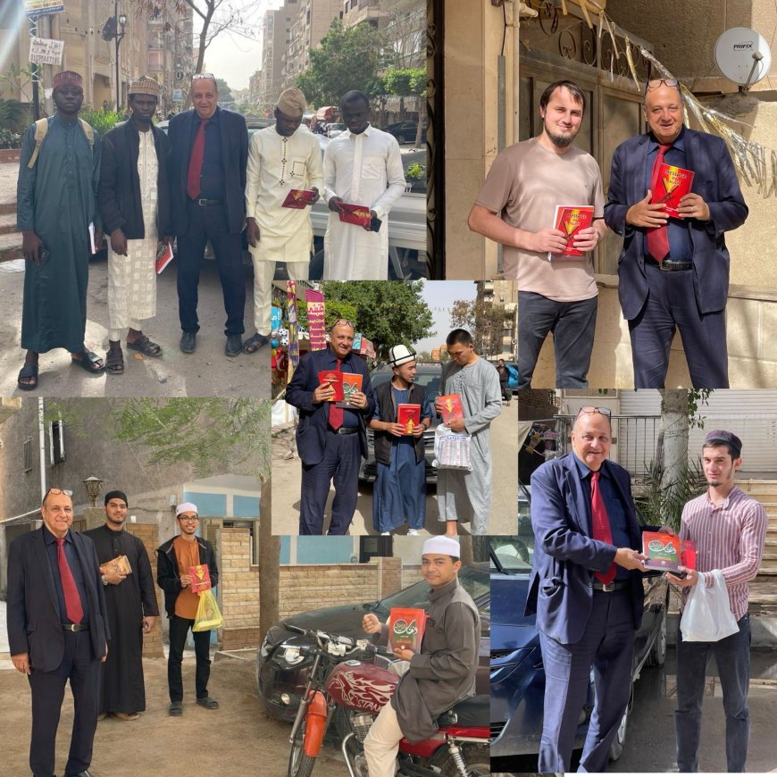 طلاب من روسيا وماليزيا وقرغيزستان ونيجيريا والشيشان الدارسين بالأزهر يشيدون بكتابَي  “ومضات على الطريق” و"رسالة الإسلام  "للمفكر على الشرفاء