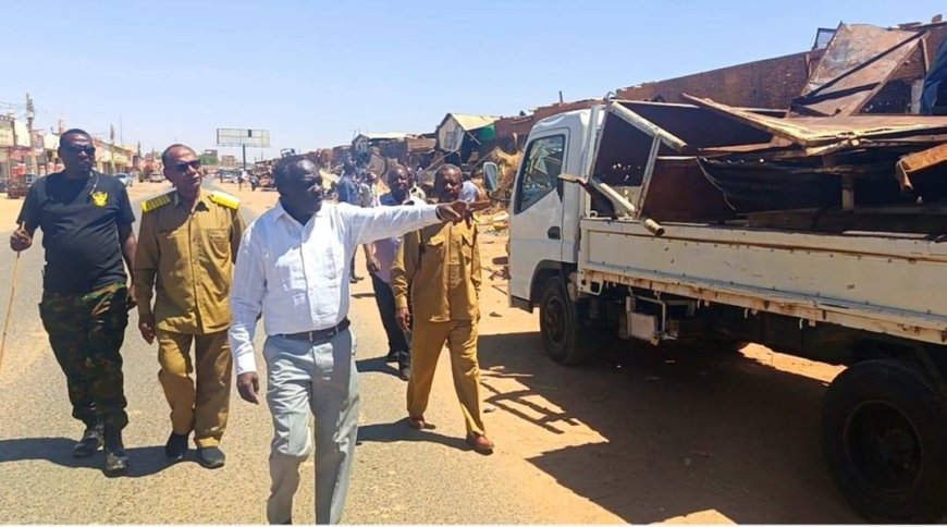 بالصور.. شاهد إزالة أكثر من 160 موقعا عشوائيا بالسوق الشعبي الخرطوم