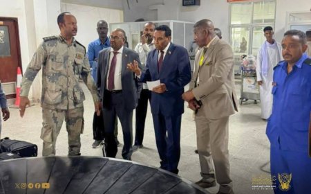 رئيس الوزراء يتفقد مطار بورتسودان ويصدر توجيهات بإعادة تأهيله