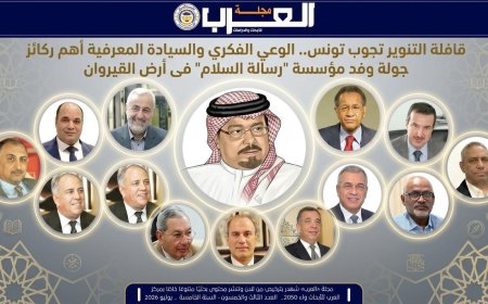 قافلة التنوير تجوب تونس.. الوعي الفكري والسيادة المعرفية أهم ركائز جولة وفد مؤسسة (رسالة السلام) في أرض القيروان