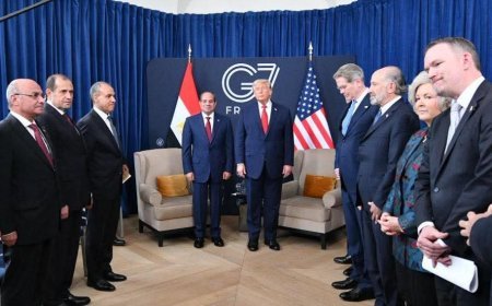 الرئيس السيسي " يلتقي مع الرئيس دونالد ترامب رئيس الولايات المتحدة الأمريكية " على هامش أعمال قمة مجموعة السبع المنعقدة في مدينة إيفيان الفرنسية