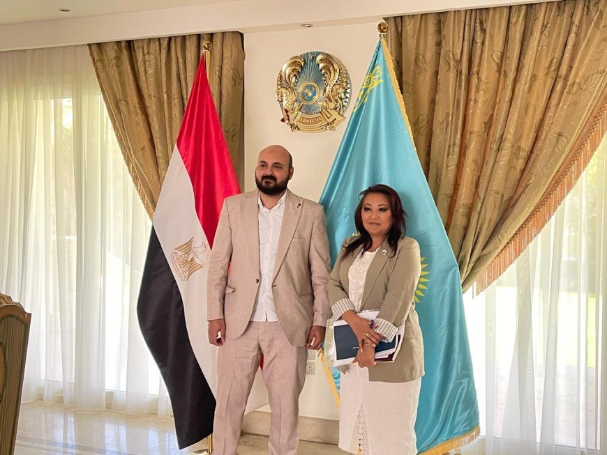 مؤسسة رسالة السلام العالمية تبحث سبل التعاون مع سفارة كازاخستان في القاهرة