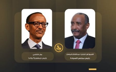رئيس مجلس السيادة يجري اتصالاً هاتفياً بالرئيس الرواندي