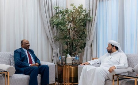 محي الدين سالم يعقد اجتماعا مع وزير الدولة بالخارجية القطرية