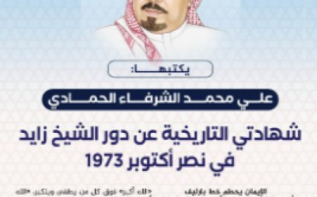 الافتتاحية المفكر علي محمد الشرفاء الحمادي يكتب ..‏ شهادتي التاريخية عن دور الشيخ زايد في نصر أكتوبر 1973‏